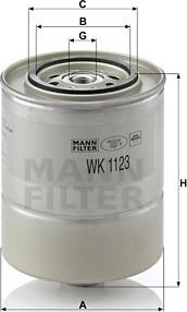Mann-Filter WK 1123 - Паливний фільтр autocars.com.ua
