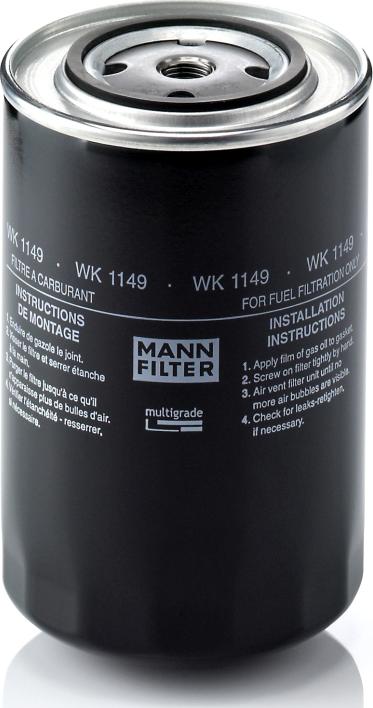 Mann-Filter WK 1149 - Паливний фільтр autocars.com.ua