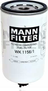 Mann-Filter WK 1156/1 - Паливний фільтр autocars.com.ua