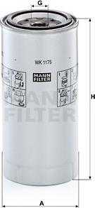 Mann-Filter WK 1175 x - Паливний фільтр autocars.com.ua