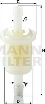 Mann-Filter WK 21 (10) - Паливний фільтр autocars.com.ua