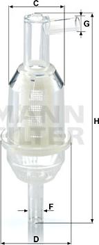 Mann-Filter WK 31/11 (10) - Паливний фільтр autocars.com.ua