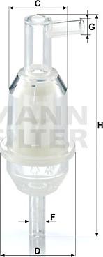 Mann-Filter WK 31/5 - Топливный фильтр autodnr.net