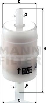 Mann-Filter WK 32/6 - Топливный фильтр avtokuzovplus.com.ua
