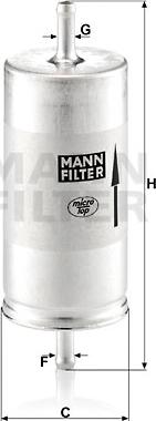 Mann-Filter WK 413 - Паливний фільтр autocars.com.ua