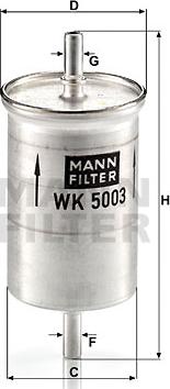 Mann-Filter WK 5003 - 0 autocars.com.ua