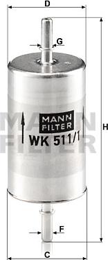 Mann-Filter WK 511/1 - Топливный фильтр autodnr.net