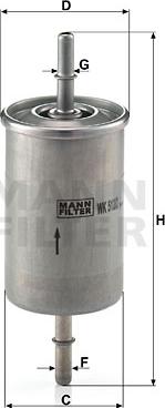 Mann-Filter WK 512/2 - Паливний фільтр autocars.com.ua