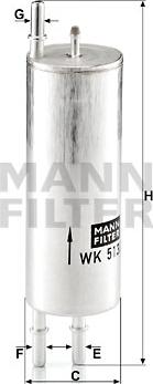 Mann-Filter WK 513/3 - Паливний фільтр autocars.com.ua