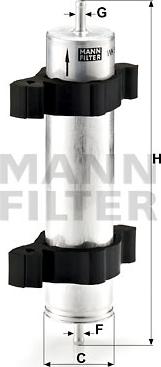 Mann-Filter WK 521/2 - WK521-2     MANN Фільтр палива autocars.com.ua
