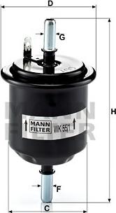 Mann-Filter WK 55/1 - Топливный фильтр avtokuzovplus.com.ua