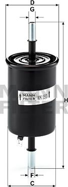 Mann-Filter WK 55/3 - Топливный фильтр autodnr.net