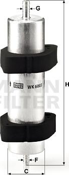 Mann-Filter WK 6003 - Топливный фильтр avtokuzovplus.com.ua
