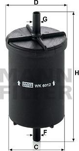 Mann-Filter WK 6012 - Топливный фильтр autodnr.net