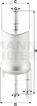 Mann-Filter WK 6015 - Топливный фильтр avtokuzovplus.com.ua