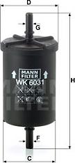 Mann-Filter WK 6031 - Топливный фильтр autodnr.net