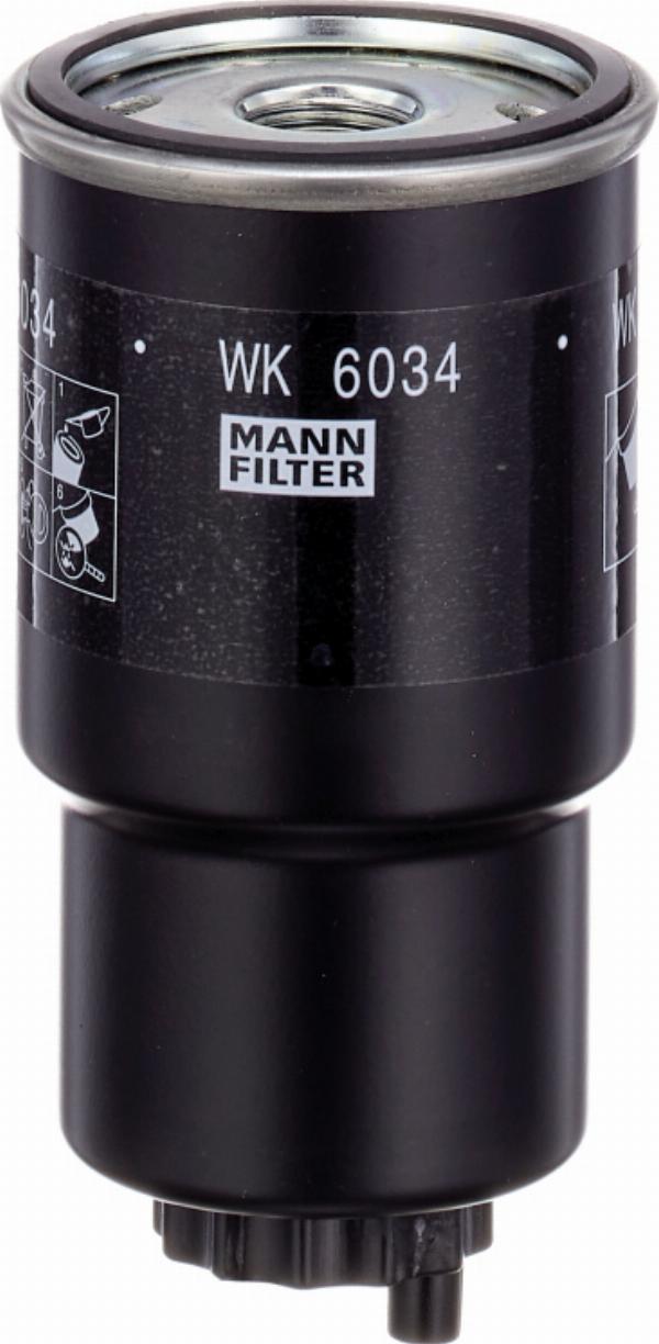 Mann-Filter WK 6034 - Паливний фільтр autocars.com.ua