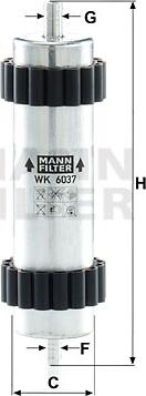 Mann-Filter WK 6037 - Паливний фільтр autocars.com.ua