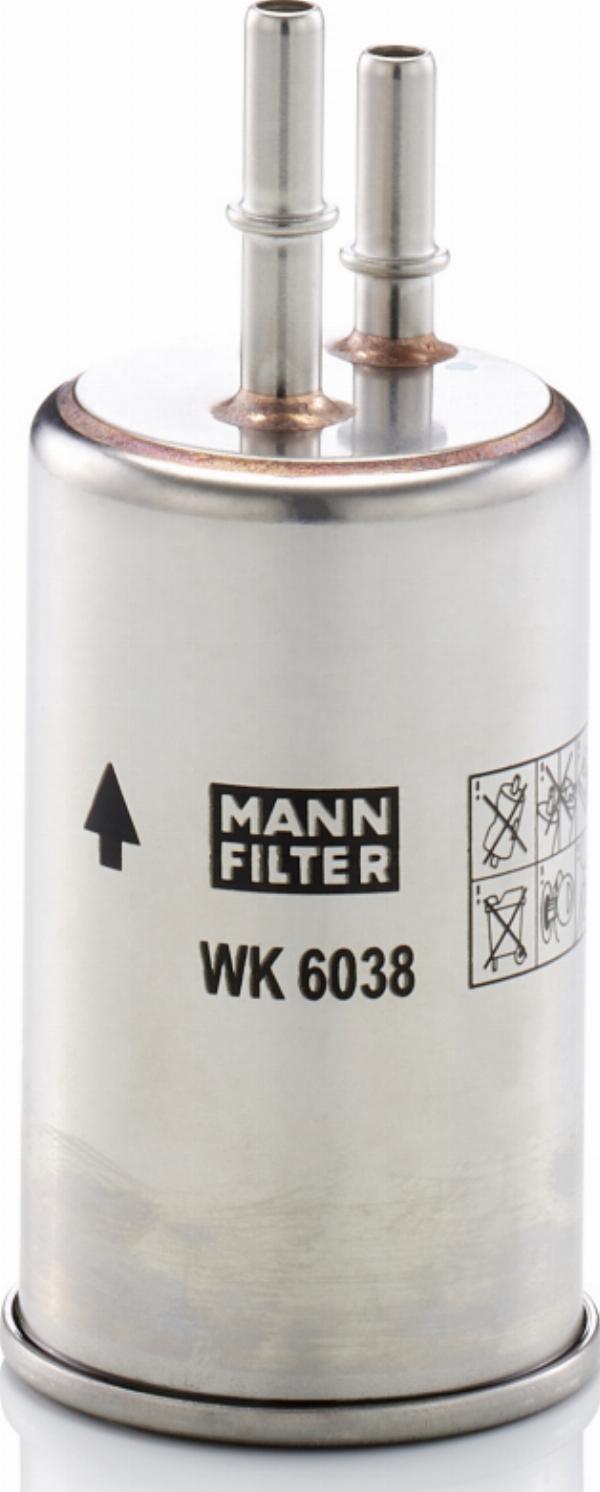 Mann-Filter WK 6038 - Паливний фільтр autocars.com.ua