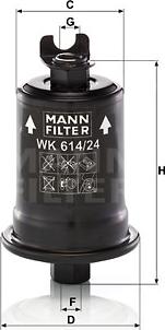 Mann-Filter WK 614/24 x - Топливный фильтр autodnr.net