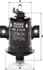 Mann-Filter WK 614/36 x - 1 autocars.com.ua