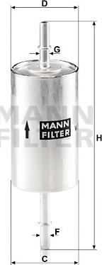 Mann-Filter WK 614/46 - Паливний фільтр autocars.com.ua