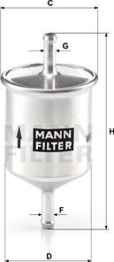 Mann-Filter WK 66 - Топливный фильтр avtokuzovplus.com.ua