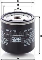 Mann-Filter WK 712/2 - Топливный фильтр autodnr.net