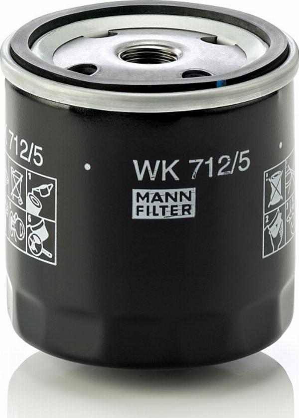 Mann-Filter WK 712/5 - Паливний фільтр autocars.com.ua