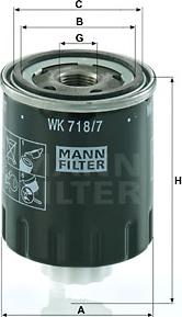 Mann-Filter WK 718/7 - Топливный фильтр autodnr.net
