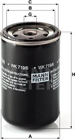 Mann-Filter WK 719/6 - Топливный фильтр avtokuzovplus.com.ua