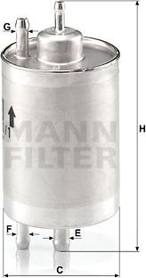 Mann-Filter WK 720/1 - Топливный фильтр autodnr.net