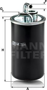 Mann-Filter WK 722/1 - Паливний фільтр autocars.com.ua