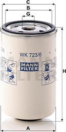 Mann-Filter WK 723/6 - Топливный фильтр autodnr.net