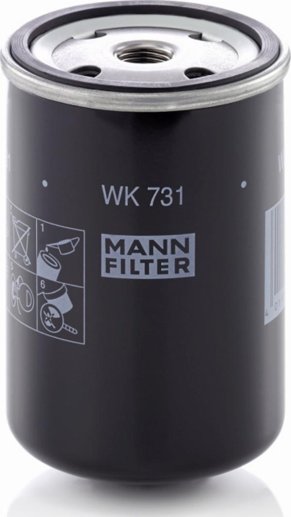 Mann-Filter WK 731 - Паливний фільтр autocars.com.ua