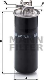 Mann-Filter WK 735/1 - Паливний фільтр autocars.com.ua