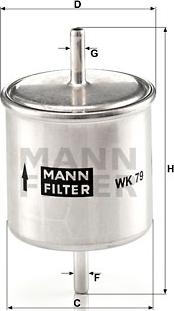 Mann-Filter WK 79 - Топливный фильтр autodnr.net