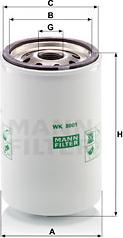 Mann-Filter WK 8001 - Паливний фільтр autocars.com.ua