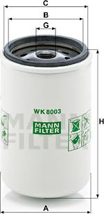 Mann-Filter WK 8003 x - Топливный фильтр autodnr.net