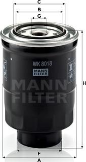 Mann-Filter WK 8018 x - Паливний фільтр autocars.com.ua