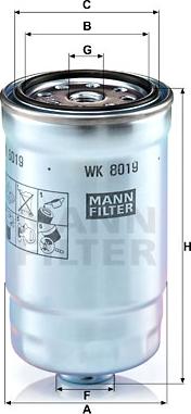 Mann-Filter WK 8019 - Паливний фільтр autocars.com.ua