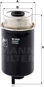 Mann-Filter WK 8038 - Паливний фільтр autocars.com.ua