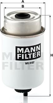 Mann-Filter WK 8107 - Фільтр паливний Liebherr WK8107MANN autocars.com.ua