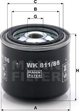 Mann-Filter WK 811/86 - Топливный фильтр avtokuzovplus.com.ua