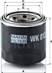 Mann-Filter WK 812 - Фильтр топливный  Daihatsu WK812MANN autocars.com.ua