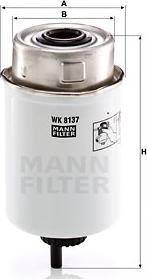 Mann-Filter WK 8137 - Фильтр топливный  Case New Holland WK8137MANN autocars.com.ua