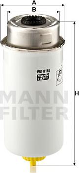 Mann-Filter WK 8158 - Паливний фільтр autocars.com.ua