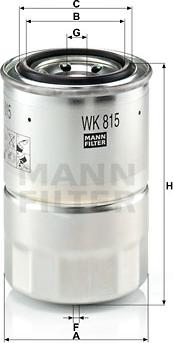 Mann-Filter WK 815 x - Топливный фильтр autodnr.net