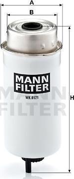 Mann-Filter WK 8171 - Паливний фільтр autocars.com.ua