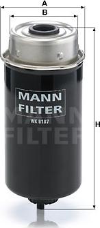 Mann-Filter WK 8187 - Топливный фильтр avtokuzovplus.com.ua